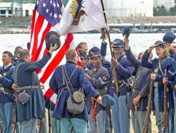 Recreación de la batalla en Fort Trumbull (Instagram@the_8th_cv)
